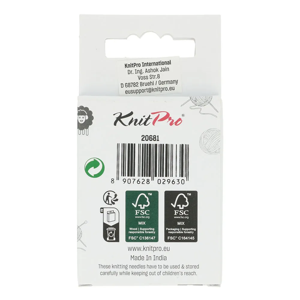 KnitPro Spec. verw. breip. hout indigo Denim 5cm - Afbeelding 2